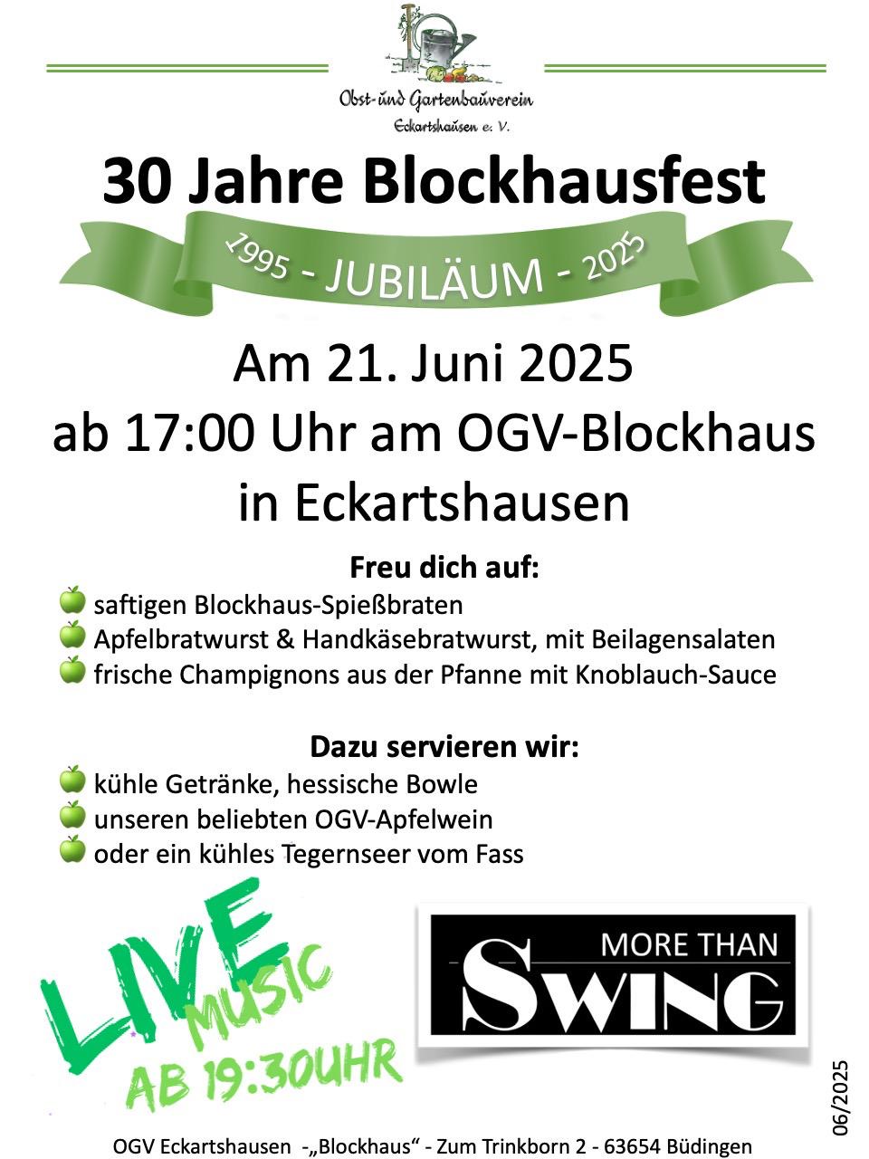 30 Jahre Blockhausfest